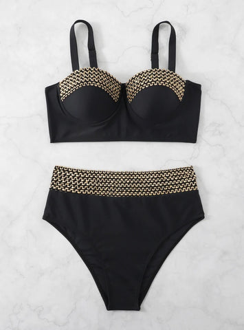 SPLIT HARD-CLAD STEEL BATHING SUIT