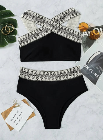 SPLICED WAVE BOARD SWIMSUIT BIKINI