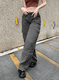 RETRO MULTI-POCKET HIGH WAIST JEANS