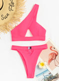 SOLID COLOR SEXY SPLIT BIKIN