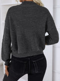 HIGH-NECKEDZIPPER LONG-SLEEVED SWEATER