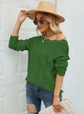 SOLID COLOR PULLOVER LOOSE SWEATER GIRL