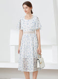 WOMEN PRINTED EMBROIDERED DRESS