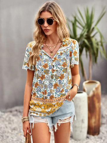BOHEMIAN PRINTED CASUAL SHIRT