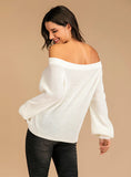 LONG SLEEVE LOOSE SOLID COLOR SWEATER
