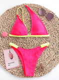 SEXY ONE-SHOULDER SOLID COLOR SWIMSUIT