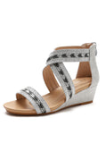 OPEN TOE WEDGE SANDALS