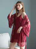 SILK SLING NIGHTGOWN TWO-PIECE SUIT