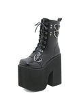 HATE THE SKY HIGH HEART-SHAPED METAL BUCKLE MARTIN BOOTS