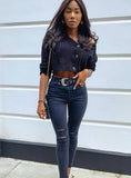 WOMEN CROPPED CARDIGAN SWEATER FALL KNITWEAR