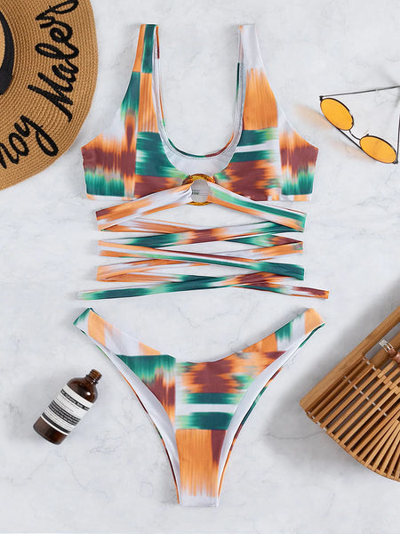 TWO PIECE ROPE SWIMSUIT
