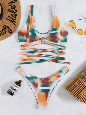 TWO PIECE ROPE SWIMSUIT