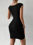 SEXY SLEEVELESS KNIT SLING DRESS