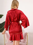 ICE SILK LACE MOSAIC BATHROBE