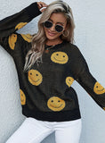 ROUND NECK JACQUARD PULLOVER SWEATER