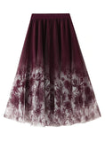 RETRO-STYLE GRADIENT INK PRINT SKIRT