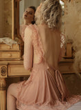 MESH MAID PERSPECTIVE TEMPTATION RUFFLED NIGHTGOWN