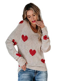 LOOSE LOVE V-NECK PULLOVER LONG SLEEVE SWEATER
