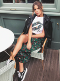 LEOPARD PRINT LONG SKIRTS WOMEN HIGH WAIST MIDI SKIRT