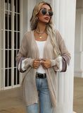 KNITTED HOLLOW CARDIGAN THIN SLEEVE COAT