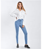 PEARL RIBBON JEANS PENCIL PANTS