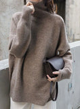 WOMEN KOREAN STYLE LOOSE WARM KNITTED PULLOVER