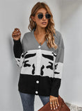 COLOR CARDIGAN SWEATER COAT GIRL