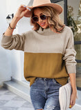 TURTLENECK COLOR MATCHING CREWNECK SWEATER