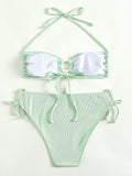 SOLID COLOR SWIMSUIT SEXY BIKINI