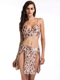 WOMEN TOP SKIRT TWO-PIECE DRESS