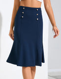 HIGH WAIST SLIM FISHTAIL SKIRT