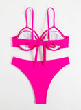 WOMEN SOLID COLOR BEACH BIKINI