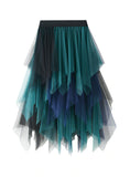 MULTI-LAYER IRREGULAR GAUZE SKIRT