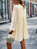 ROUND NECK LONG SLEEVE LOOSE CASUAL DRESS