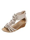 FLOWER MUFFIN THICK BOTTOM SLOPE SANDALS