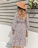 V-NECK SEXY BIG SWING DRESS