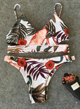 Women Push Up Bathing Suit Bandeau Solid Bikini