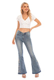 WOMEN'S HEAVY INDUSTRY 3D EMBROIDERY JEAN