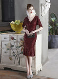 V-NECK SEQUINS SHORT PARTY DRESS