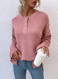 ROUND NECK BUTTON-DOWN CARDIGAN SWEATER