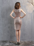 WOMEN SHORT V-NECK SEQUINS PARTY DRESS