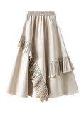 IRREGULAR RUFFLED BIG UMBRELLA SKIRT