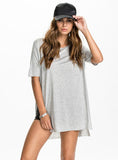 SPLIT TOPS NEW CASUAL LOOSE TEES STEPPE