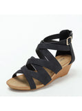 WEDGE-HEEL PLATFORM THICK-SOLED SANDALS