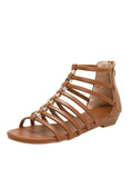 FLAT-BOTTOMED THICK-SOLED WEDGE SANDALS