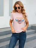 WOMEN'S SHORT SLEEVE ROUND NECK T-SHIRT