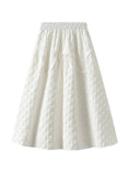 THREE-DIMENSIONAL EMBOSSED JACQUARD HIGH WAIST SKIRT