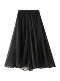 IRREGULAR RUFFLED BEADED SKIRT