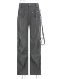 HEAVY METAL CHAIN RIBBON SPLICING PANT