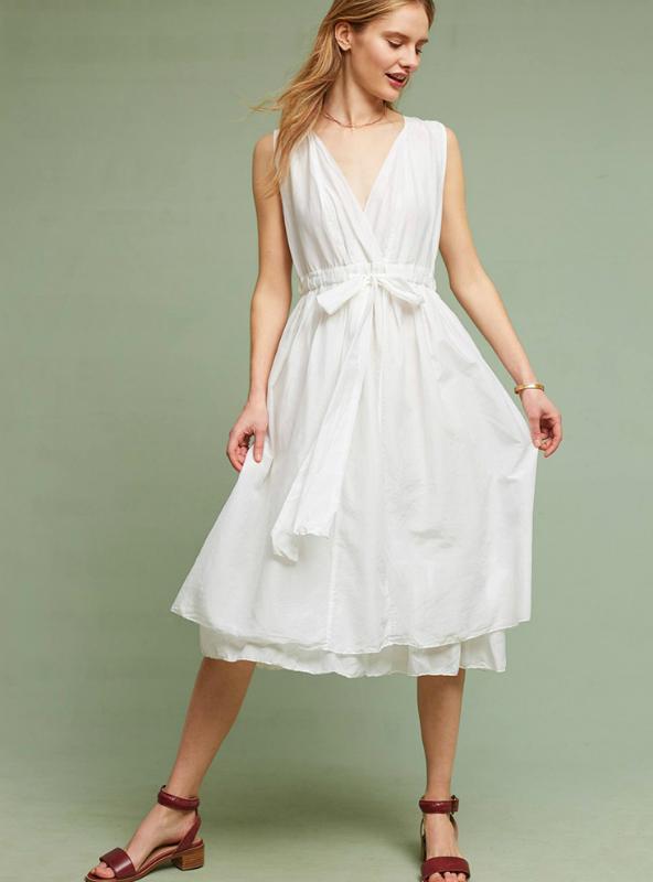 Crushed 'Cold' V-Neck Dress main image 1